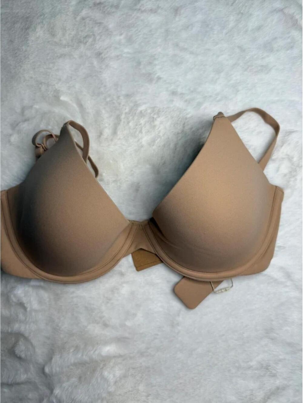 SKIMS Fits Everybody Scoop Plunge Bra Clay 32DD NWT